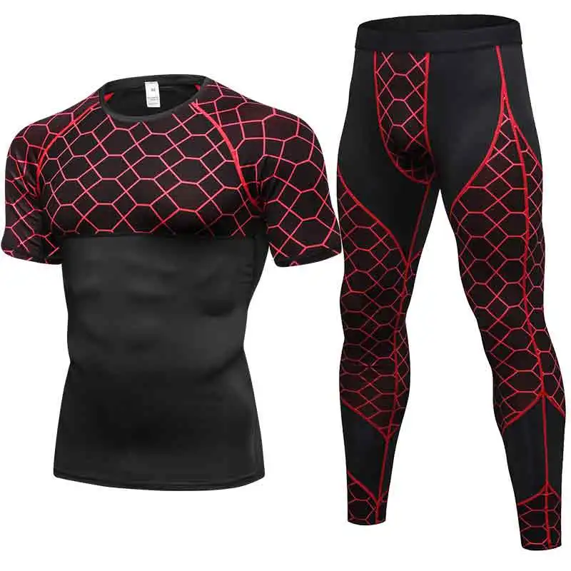 2019 Быстросохнущий Фитнес облегающий набор для бега мужской бадминтон футбол
