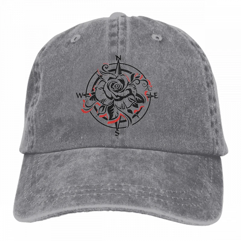 

Модная винтажная регулируемая бейсболка Compass Rose унисекс