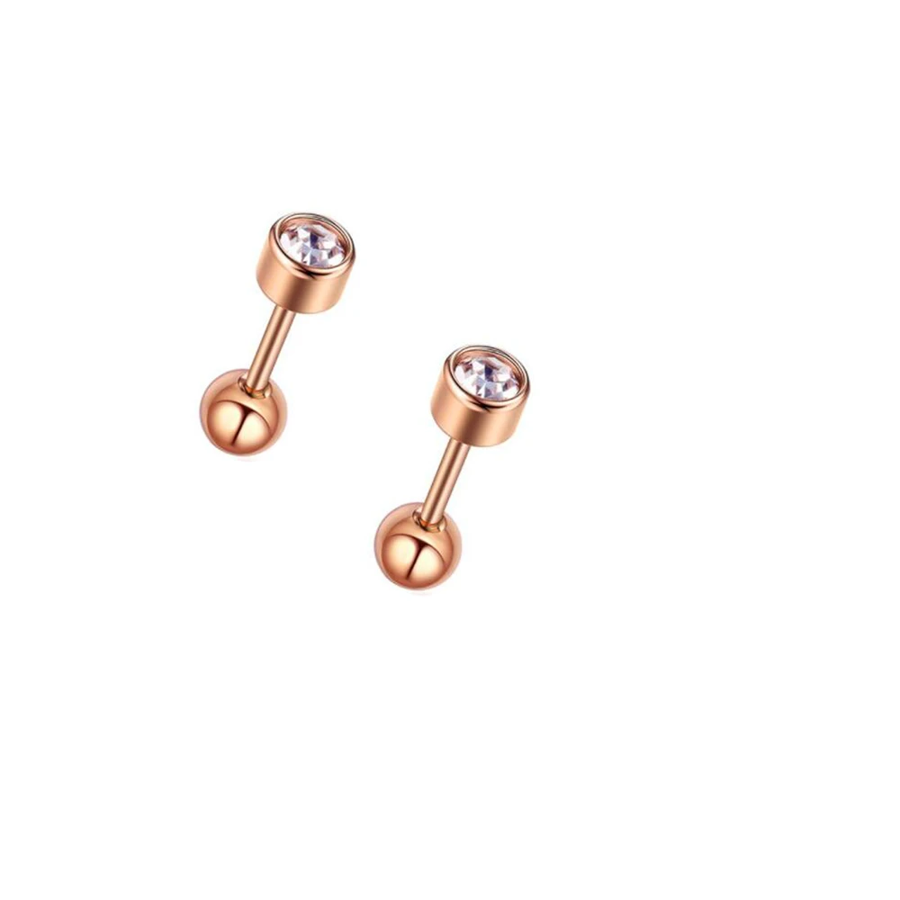 plane rose 2pcs 1 Набор стальных ушной хрящ для пирсинга, Кристальные серьги в виде раковины, серьги-штанги, пирсинг Orelha, Ушные Шпильки, спираль, Сексуальные Ювелирные изделия Daith - Окраска металла: plane rose 2pcs