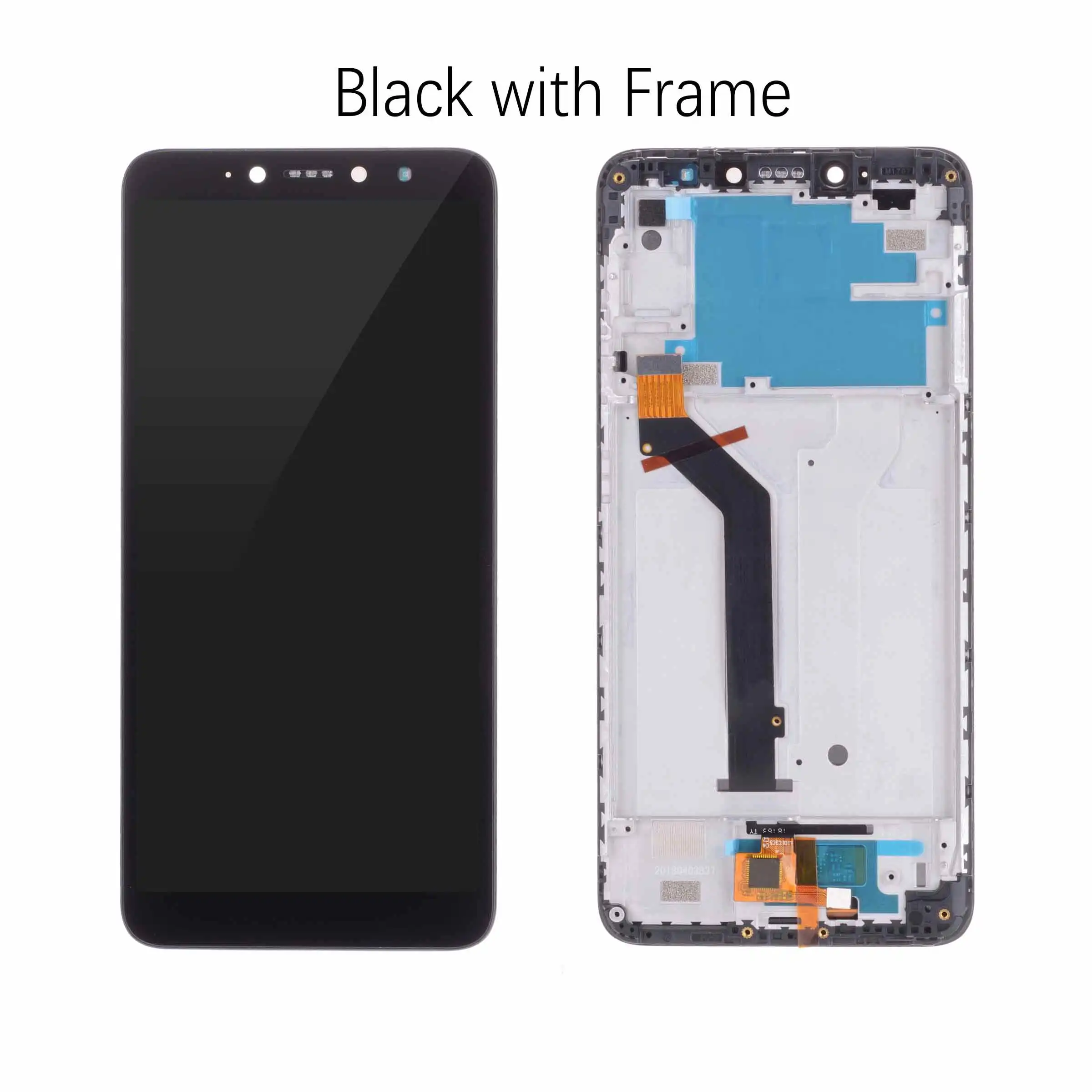 Дисплей для Xiaomi Redmi S2 LCD в сборе с тачскрином на рамке 5.99'' черный белый - Цвет: Black with Frame