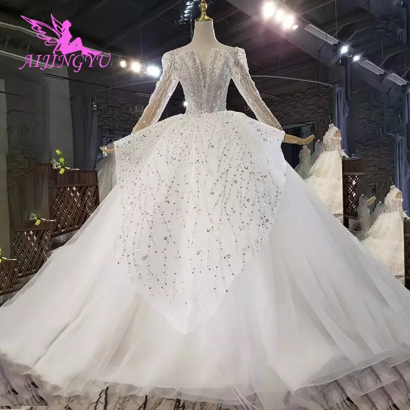 

AIJINGYU Dresses 2021 Online Perfect Indian Plus Size Toast Gownes China Wedding Lace Dress