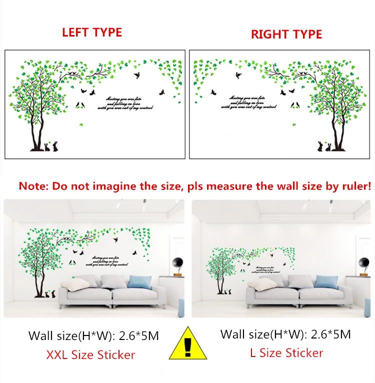 

3D Acrylic Wall Sticker Large Size Tree Decoration Background Art Decals Wall Poster Bedroom Living Room Wallstickers Mural New