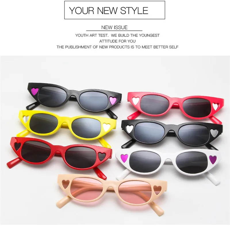 KOTTDO пластиковые женские солнцезащитные очки кошачий глаз в форме сердца