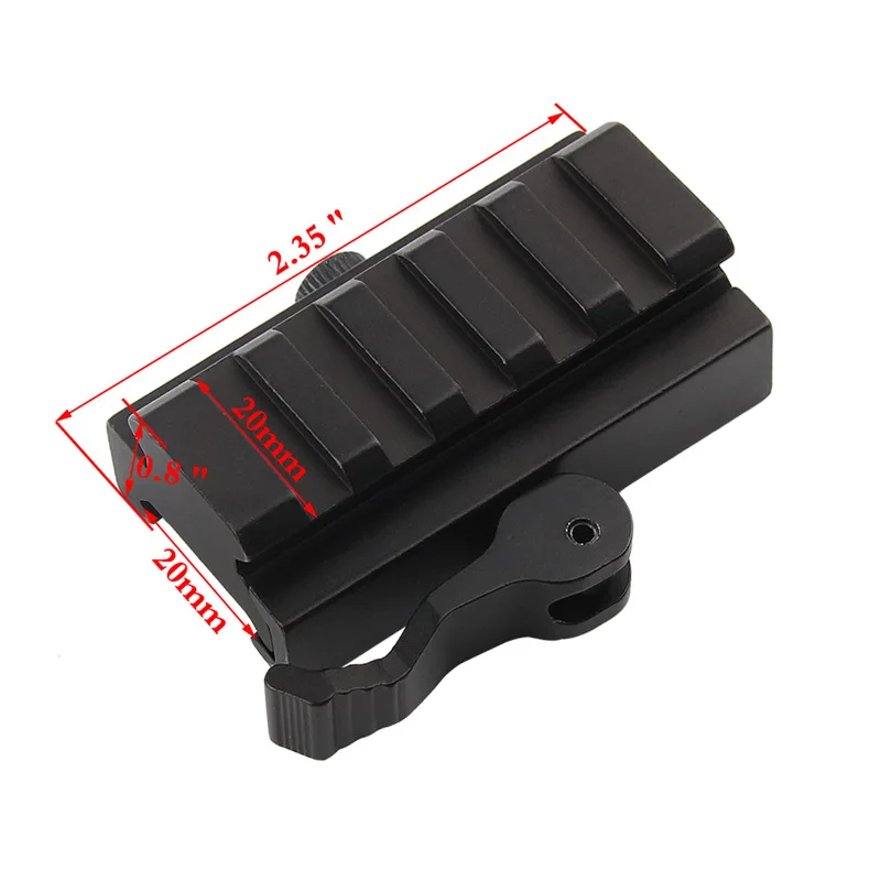 

Red Dot Scope Accessories 2020 Hot Sale Scope Bracket 5 Slot Bracket 21mm Quick Release Adapter Bracket