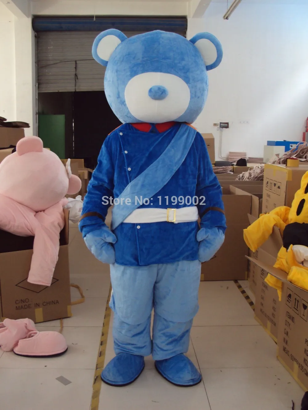 Костюм талисмана синего медведя Костюмы для косплея Вечерние платья игр Акция