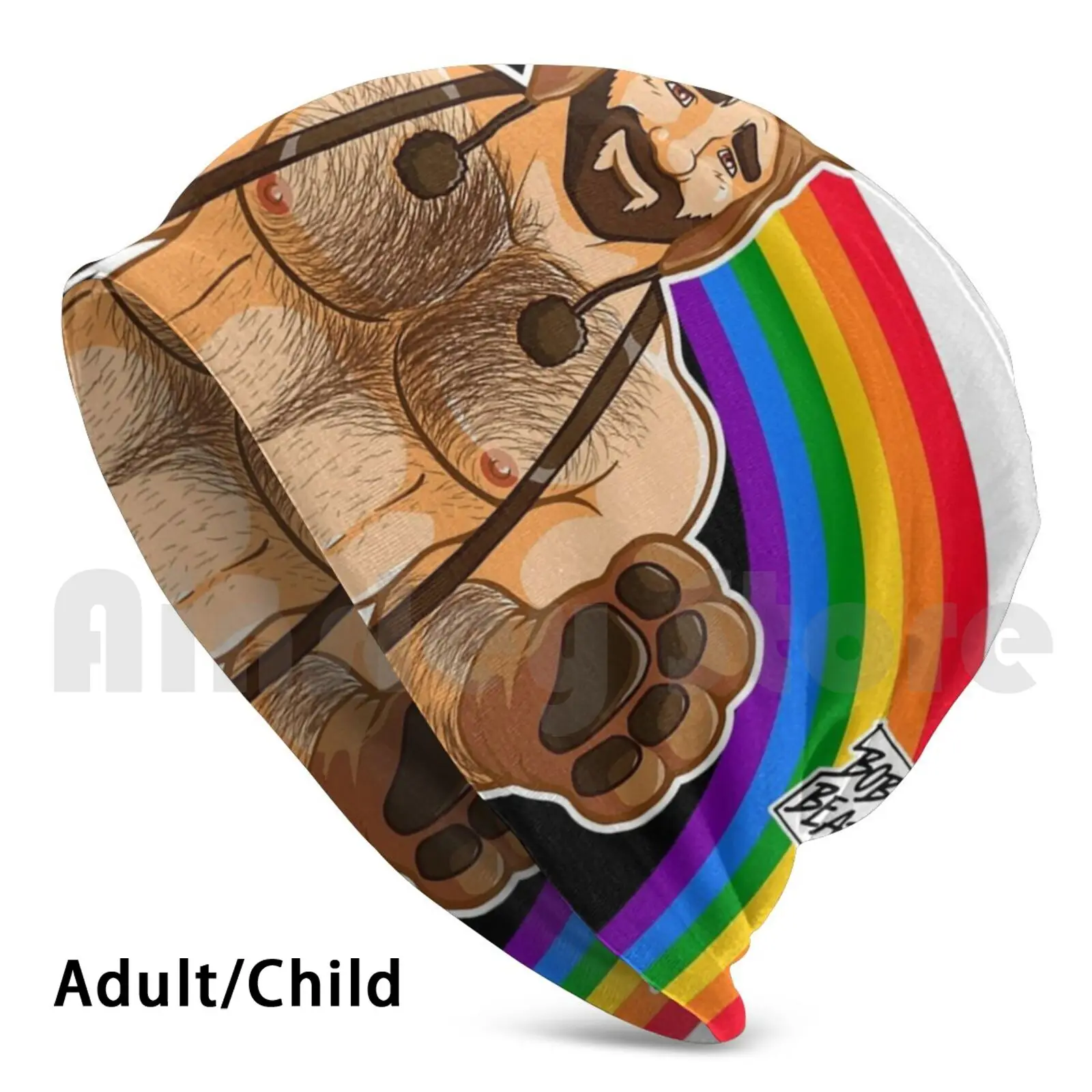 

Adam Likes Hugs-Pride Beanie Hedging Cap DIY Print Cushion Bobobear Bobobearart Bobo Bear Bear Bear Week Bear