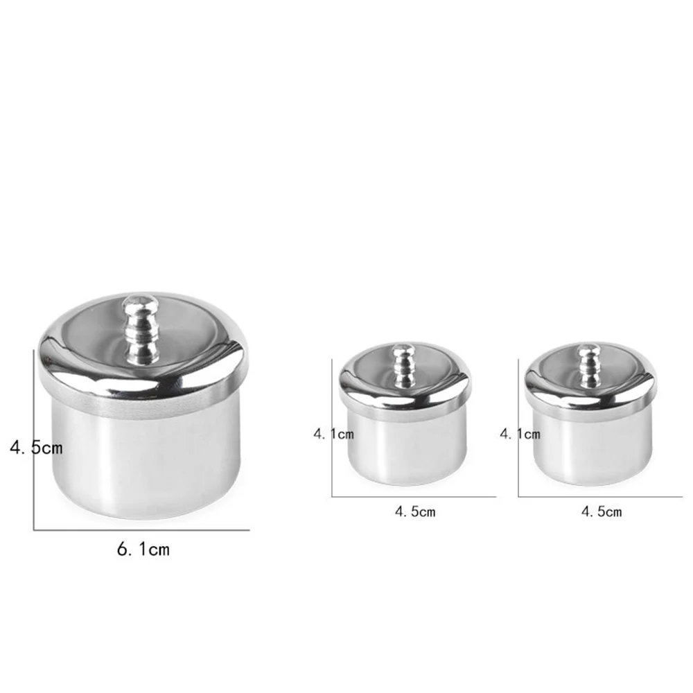 

1 Set Stainless Steel Dish Cups Salon Manicure Acrylic Powder Liquid Container Organizer Tray Dish Nail Art Tool Accessories