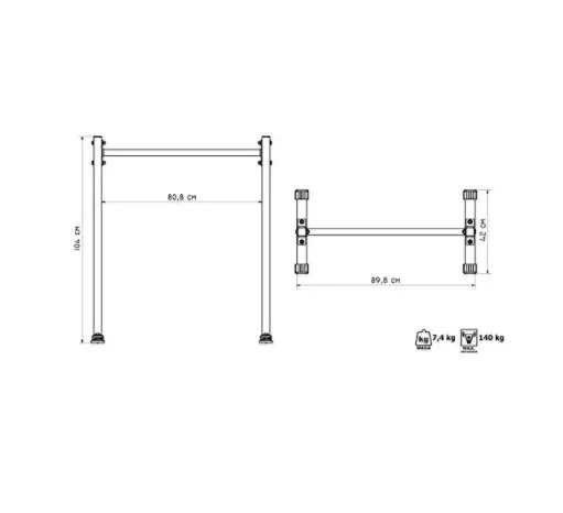 Двойной стержень многофункциональный внутренний однопараллельный домашний
