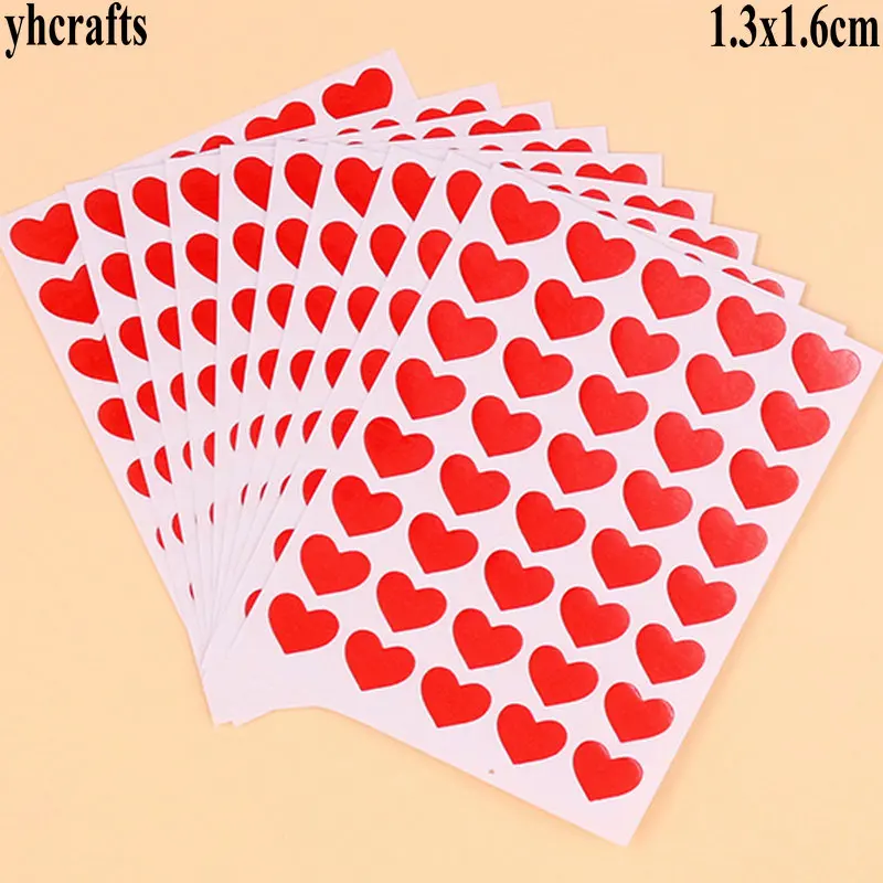 1 пакетов/лот лазерные бумажные наклейки в форме сердца раннее обучение