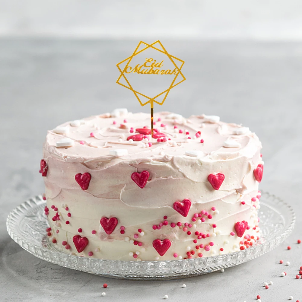 Новый ИД Мубарак торт фигурки жениха и невесты Цвета: золотистый Серебристый