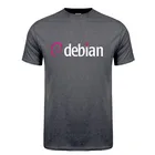 Мужская хлопковая футболка с коротким рукавом, с принтом Linux Debian