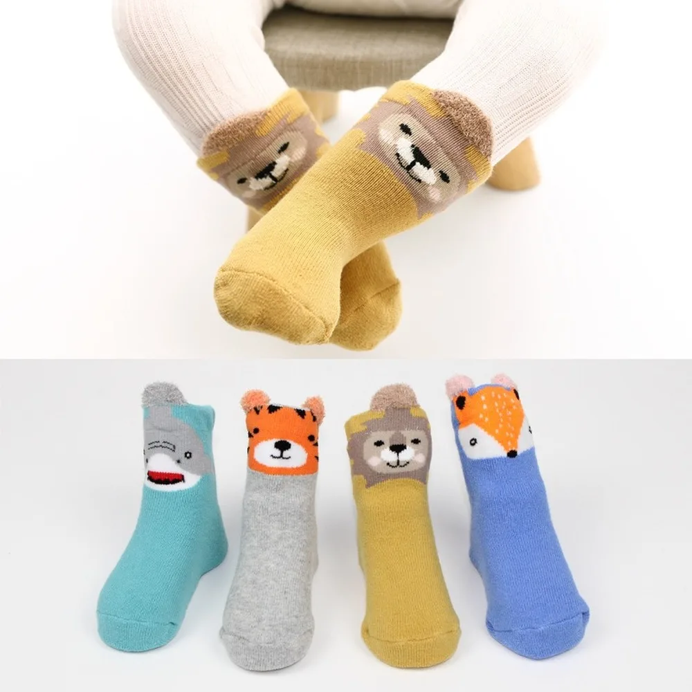 

Baby Socks Autumn/Winter Plush Thickened Combed Cotton 0-1-3 Years Old Wool Circle Warm Baby Socks Season