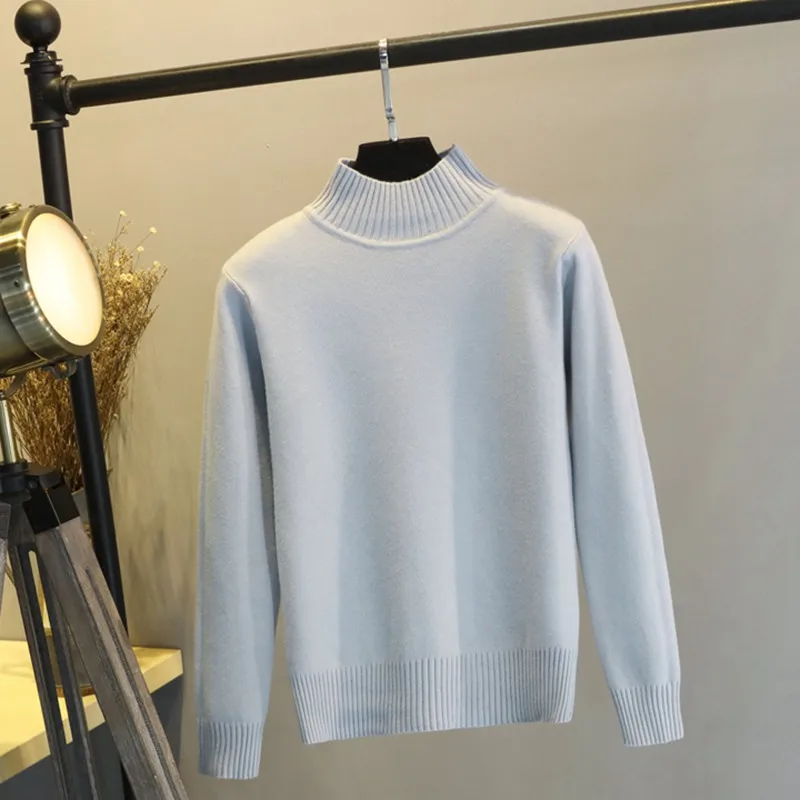 GIGOGOU Thick Autumn Winter Warm Women Pullover Sweater Basic Casual Turtleneck Top Soft Female Jumper | Женская одежда