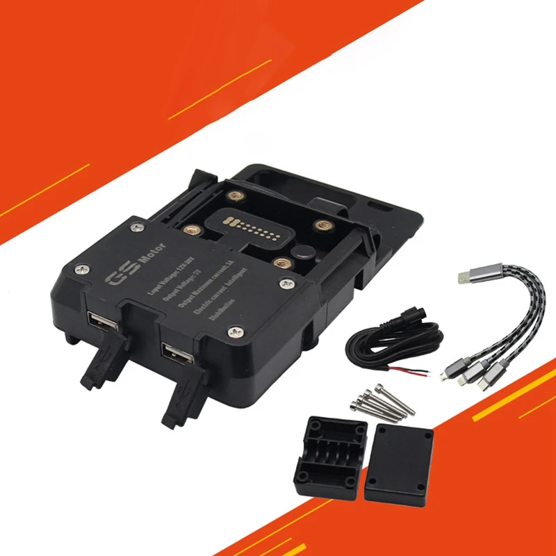 

USB Mobile Phone Motorcycle Modification Navigation Bracket Usb Charging Support For R1200gs F800gs Adv F700gs R1250gs Crf