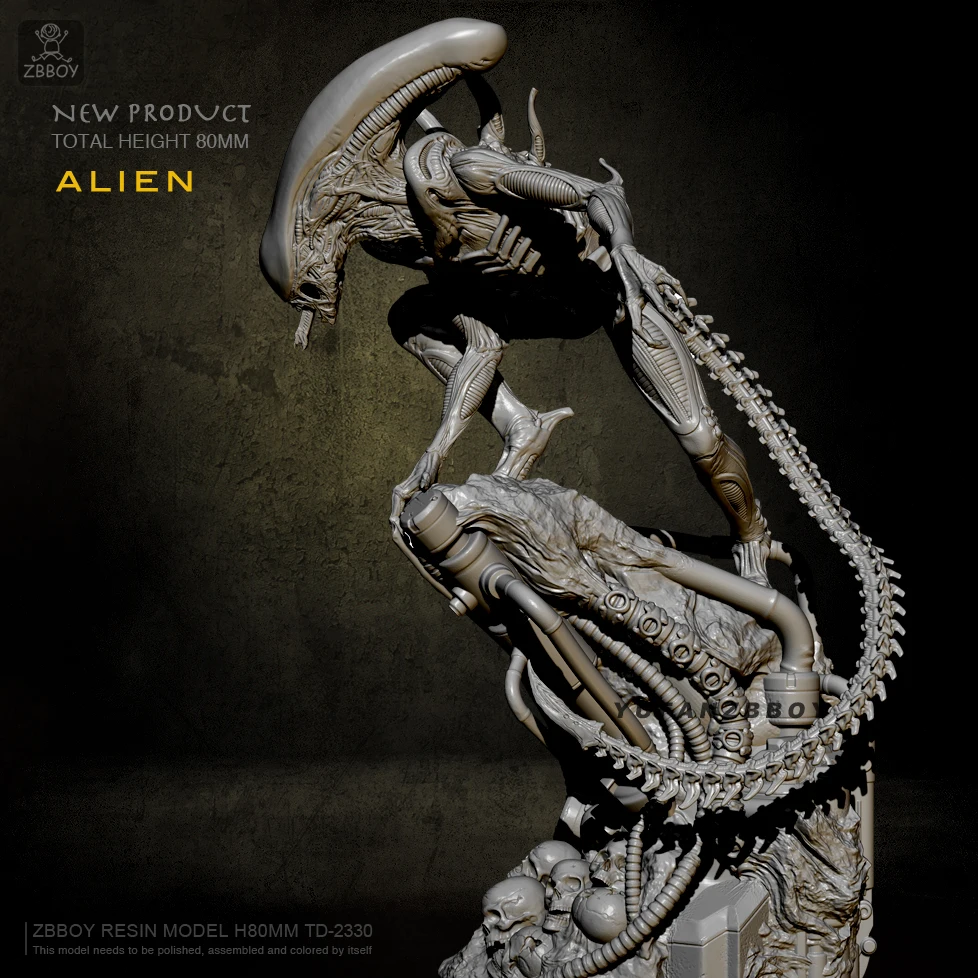 80 мм смолы модель наборы Alien самодельный TD 2330|Наборы для сборки моделей| |