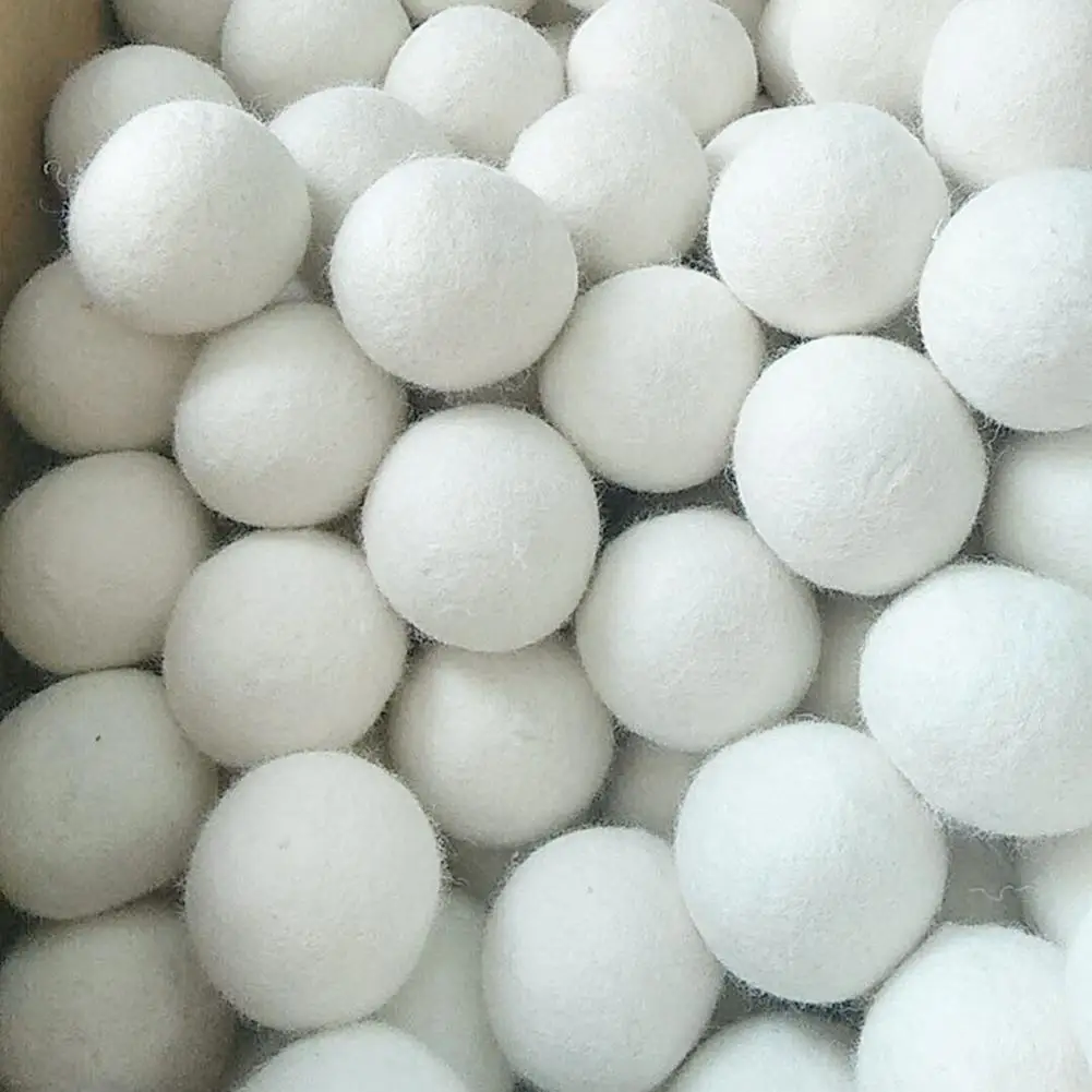 

10pcs/bag Wool Felt Wrinkle Releasing Reusable Laundry Steamy Dryer Ball Washer Fabric Softener Washing Machine Ball