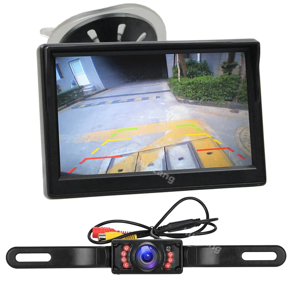

5“ TFT LCD HD Reversing Monitor + Car Rear View Camera Waterproof Night Vision Parking System