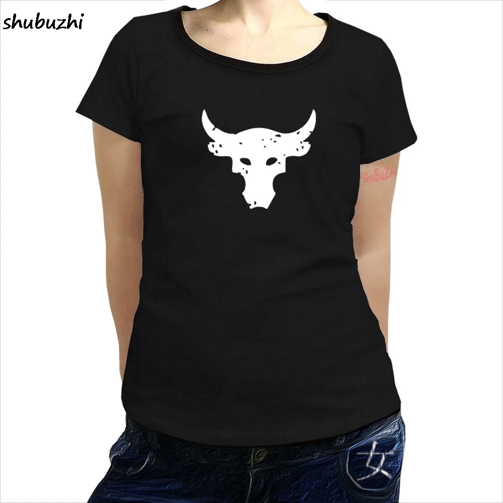 Dwayne Johnson Brahma Bull Tattoo Black T-shirt Cartoon women t shirt Unisex New Fashion tshirt free shipping funny tops sbz3446 | Женская