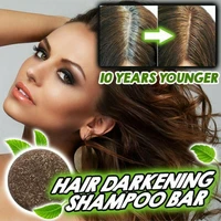 1pc essence hair darkening shampoo soap natural organic mild formula hair shampoo gray hair reverse anti loss hair care shampoos