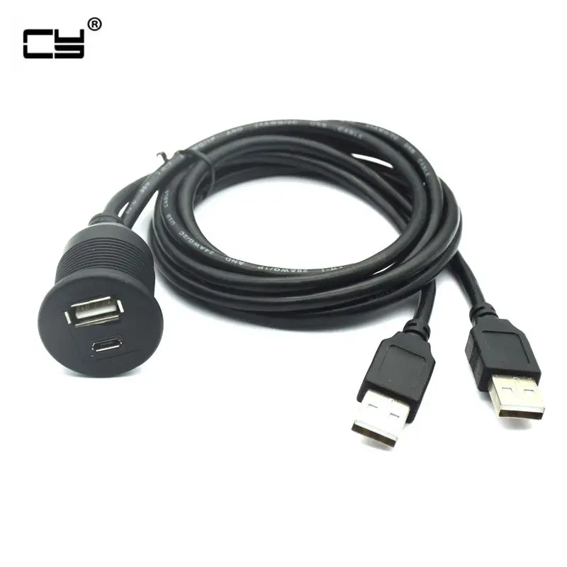 Удлинительный кабель с двумя портами USB micro штырь гнездо|Компьютерные кабели и