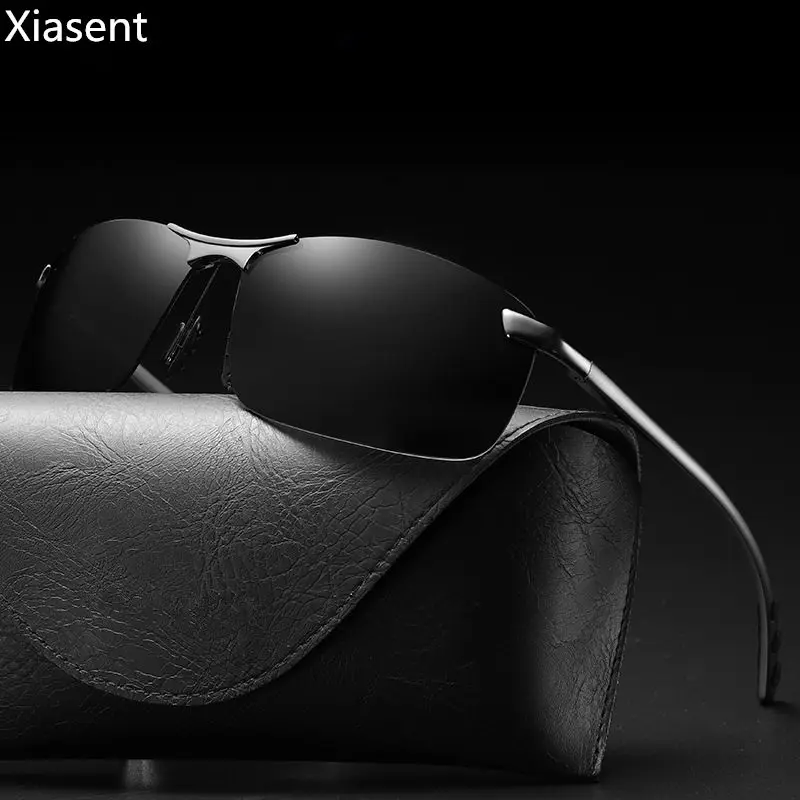 Xiasent Солнцезащитные очки Мужские полуоправа спортивные поляризационные