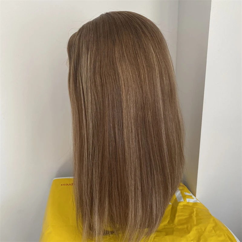 Парик Yelin с двойным Утоплением искусственные человеческие волосы со шнуровкой