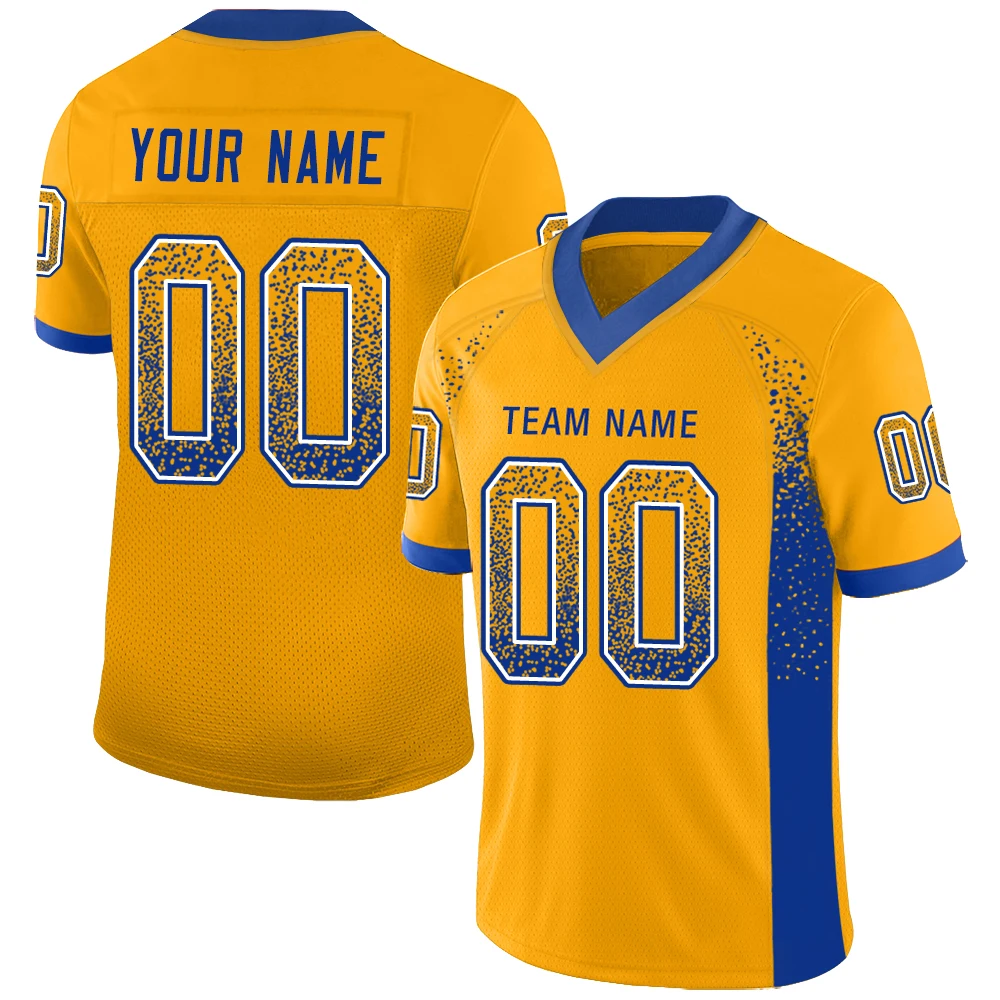 Wholesale Custom Rugby Jerseys American Football Jersey Sublimation Print Gradient Football T-Shirt Big Size sportswear Men/Kid