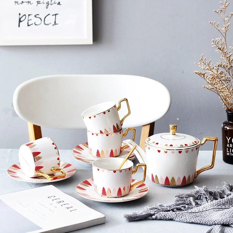 Европейский роскошный керамический кофейный набор фарфоровый чайный британская