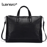 vegetable tanned genuine leather briefcase men leisure mens bag business messenger bags male portable briefcase laptop handbag
