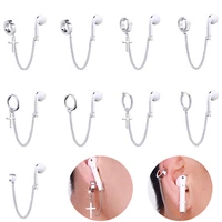 1pc anti lost ear clip chains bluetooth earphone holders accessories unisex earrings fashion