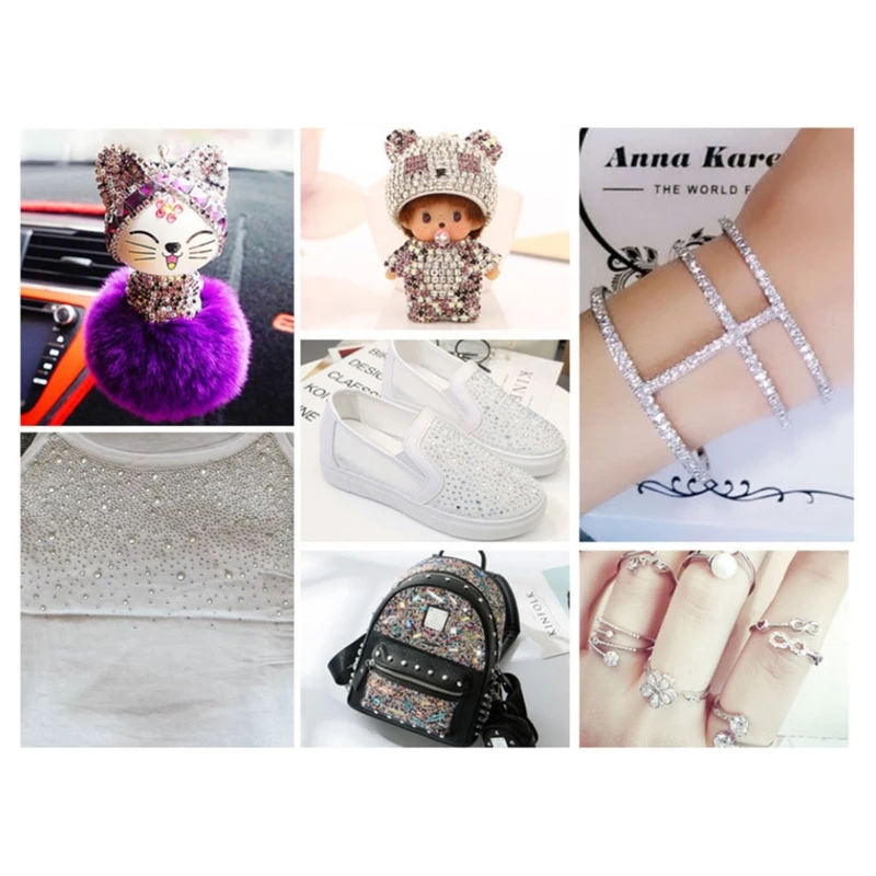 

Self Adhesive Rhinestone Trim Luxurious Crystal Sheet Stickers for DIY PC Tablet Car Decoration