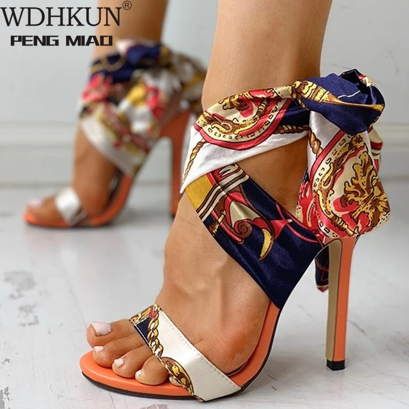 Сандалии женские на высоком каблуке Босоножки с открытым носком пикантная обувь