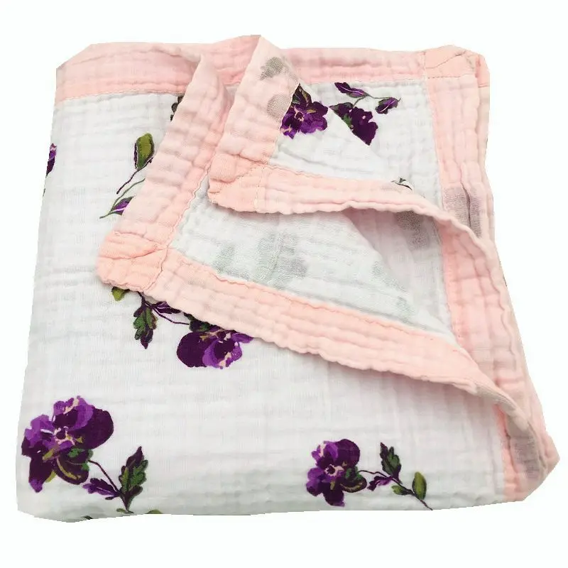 

winter blanket lemon & rainforest 4 layer 100% cotton muslin baby blankets for newborn swaddle wrap bedding swaddling