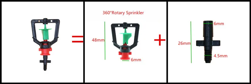 50 шт. спринклер с винтовым соединителем|garden sprinkler|greenhouse sprinklergarden micro sprinkler |