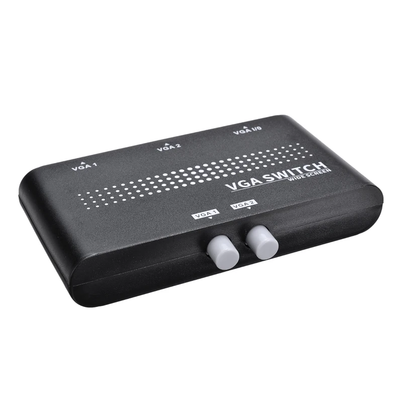 Mini 2 In 1 Out VGA Selector Box Multiple Inputs VGA/SVGA Manual Sharing Switch Switcher For LCD PC | Электроника