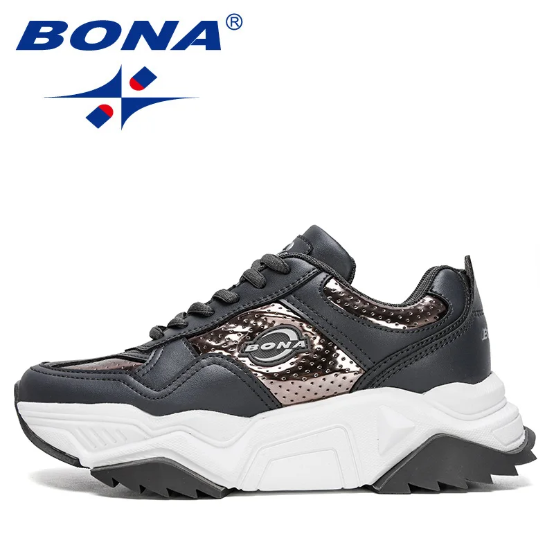 BONA 2021 New Designers Trendy Athletic Shoes Women Thick Sole Sneakers Ladies Outdoor Trainers Walking Jogging Shoes Feminimo
