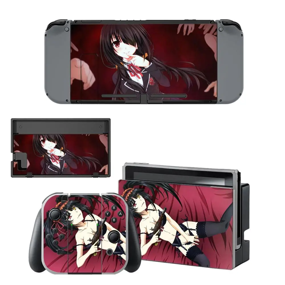 YSNS2299 Аниме милая девушка Tokisaki Kurumi скины для nintendo переключатель кожи наклейка для nintendo Переключатель консоли Joy-Con наклейки на регулятор - Цвет: YSNS2299