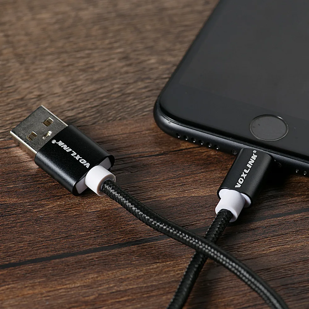 Кабель Micro USB VOXLINK в нейлоновой оплетке 1 м 2 3 usb кабель для синхронизации данных и
