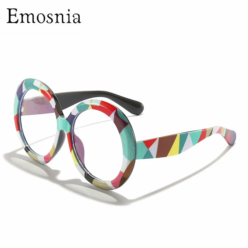 

Прозрачная оправа для компьютерных очков Emosnia, женские и мужские круглые очки с защитой от синего света, оптические очки с защитой от ультра...