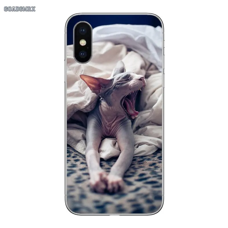 Sphynx Cat Luxury Cover For iPhone 11 X XR XS Pro MAX 4 4S 5 5S SE 5C 6 6S 7 8 Plus Transparent Soft Shell Covers | Мобильные