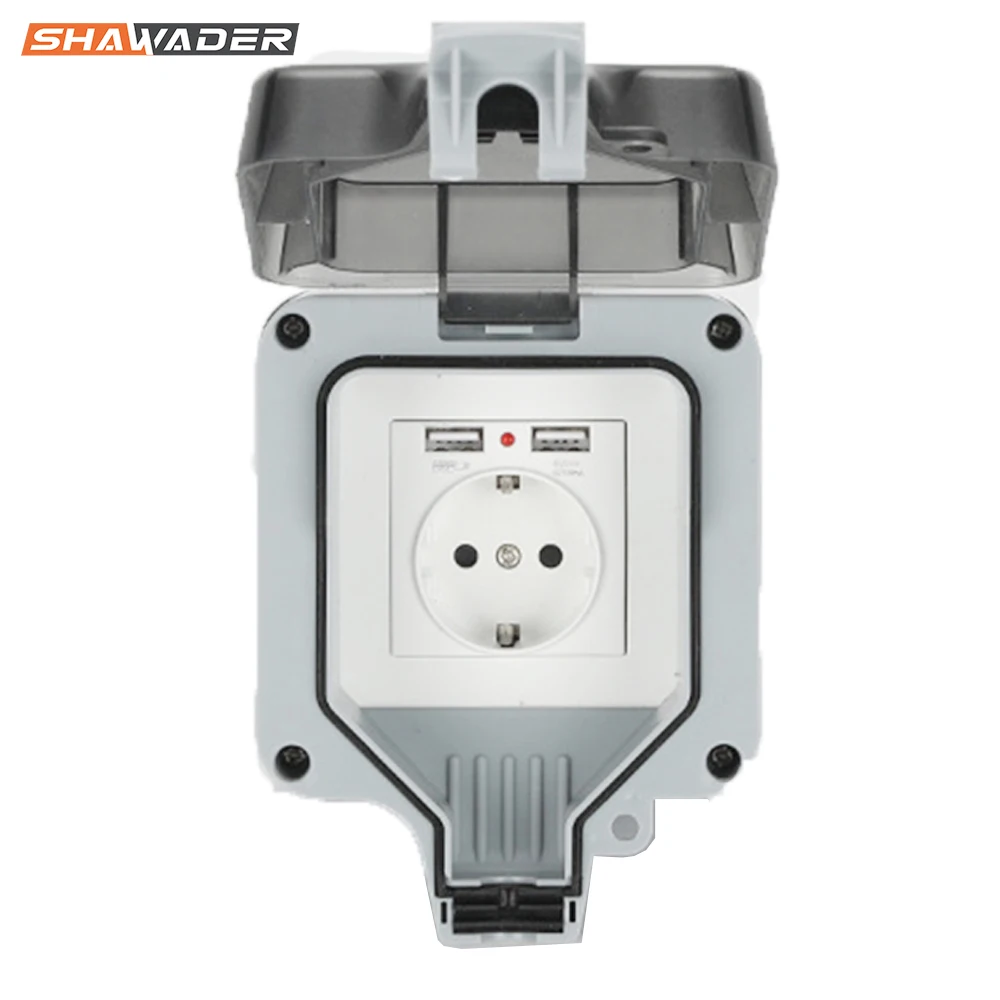 Наружные настенные розетки USB штепсельная вилка европейского стандарта