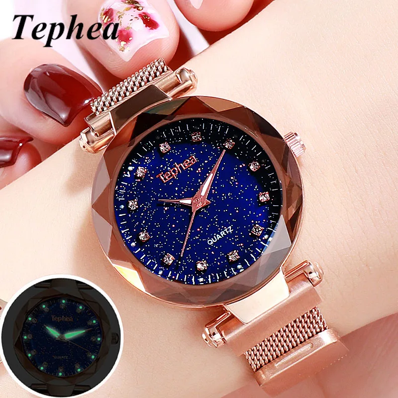 Звездное небо женские наручные часы для женщин кварцевые магнитные часы-браслет