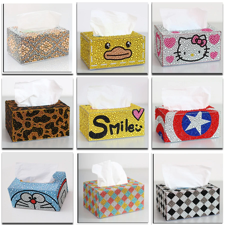

Diamond Painting Tissue Box Cover Full Square&Round Art Home Decor Cross Stitch Paint 5D DIY Diamond Embroidery Mosaic Tools Kit