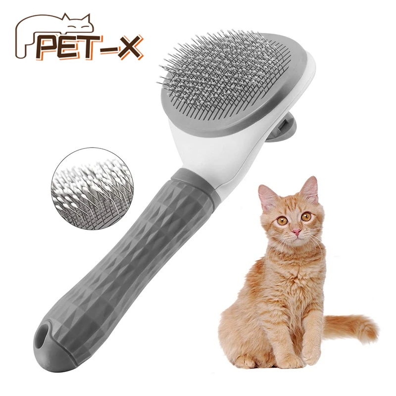 

Dog Brush Pet Gromming Cat Self Cleaning Slicker Brush Detangling Hair Brush Flea Comb Cleaning Supplies Pet Hair Remover