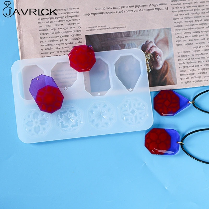 

Window Grilles Necklace Epoxy Resin Mold Jewelry Pendant Silicone Mould DIY Crafts Casting Tools