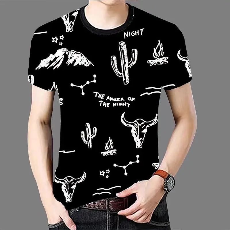 

Мужская футболка с коротким рукавом в китайском стиле, новинка 2021, модная летняя повседневная свободная футболка для папы из ледяного шелка...