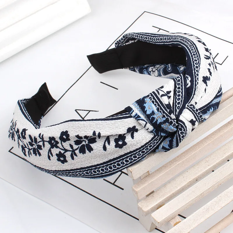 

Fashion Soft Knotted Hairband Colorful Headband for Women Wide Side Chiffon Dot Hair Bands for Girls Hair Hoop Hair Accessories