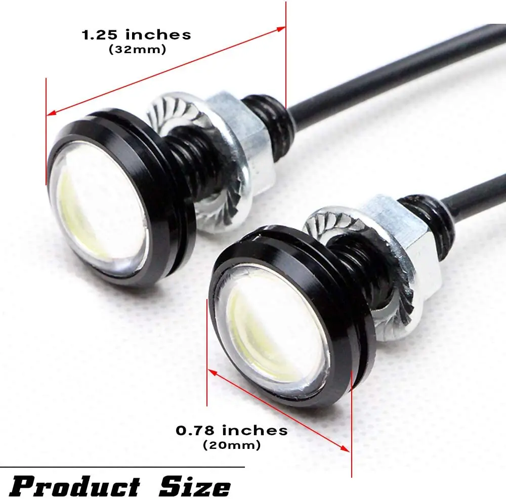 2 шт. Led DRL фары “орлиные глаза” для 20 мм * 11 Водонепроницаемый Габаритные огни