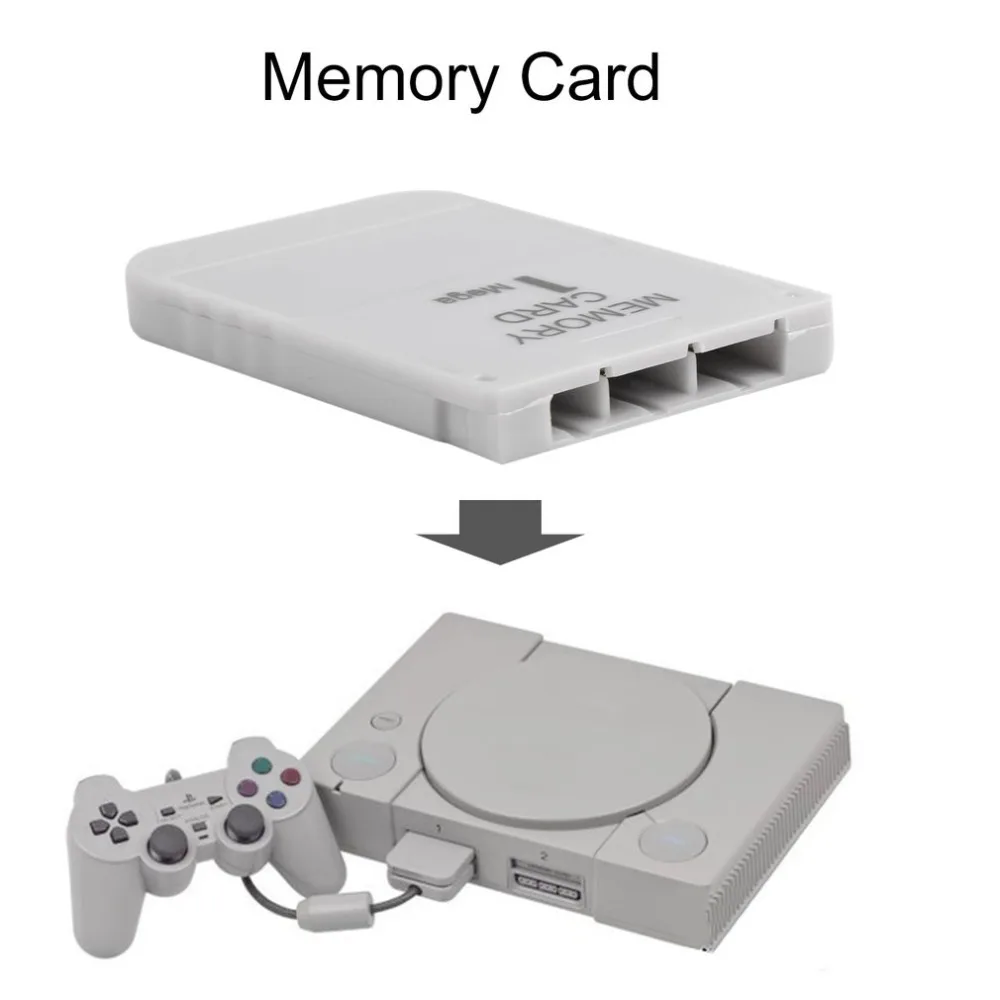 PS1 карта памяти 1 мега для playstation одна PSX игра Полезная практичная доступная белая