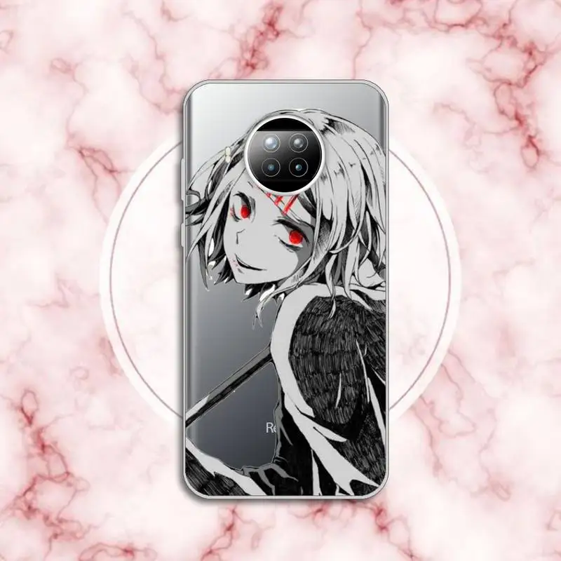 

JUUZOU SUZUYA Tokyo Ghouls anime manga luxury Phone Case funda Transparent for Xiaomi Redmi note 10 t 8 9 pro lite 11